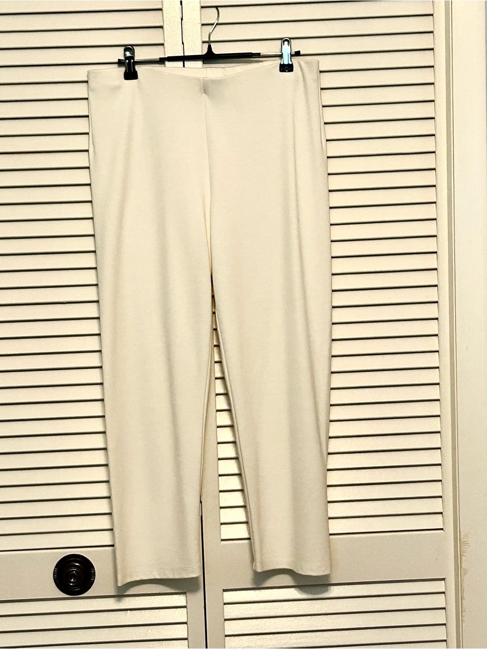 Habitat White Straight-Leg Pull-On Cropped Pants